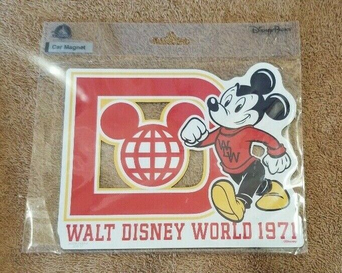 Disney Parks Walt Disney World Mickey Mouse Car Magnet Retro 1971 FREE SHIPPING - £7.85 GBP