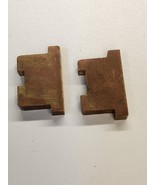 2 Vtg Brass Printing Press Letterpress Typesetting Letters Stamps Plates... - $4.49