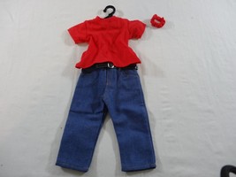 Pleasant Company American Girl Of Today Blue Jean Basics Jeans Belt Top Hair + - £24.93 GBP