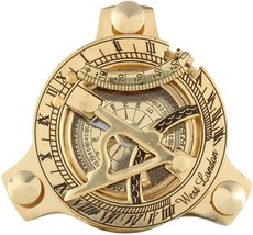 Nautical Antique Brass 3 Inch Sundial Compass Collectible x-mas Gift Item - £26.65 GBP