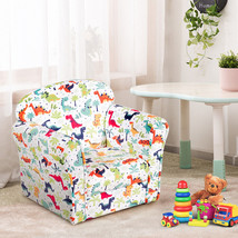 Kids Single Sofa Toddler Children Upholstered Armrest Chair Playroom Furniture - £101.93 GBP