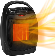 Portable Electric Space Heater, 1500W/750W Ceramic Heater with Thermostat - £38.47 GBP