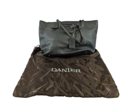 Danier Tote Handbag Brown/Green Genuine Leather Bag Style D-130106 With Dust Bag - £38.52 GBP