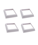 4 Packs 4 Inch Vinyl Post Skirt/England Style Fence Post Cups White/Two-... - $132.16 MXN