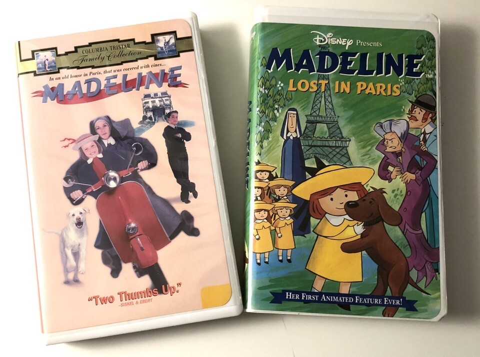 Walt Disney Madeline &amp; Madeline Lost in Paris 2 VHS Tapes Clamshell Cover - $9.45
