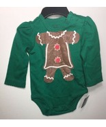 NWT Falls Creek Bodysuit 3-6 Months BABY Gingerbread Green Long Sleeve - £7.71 GBP