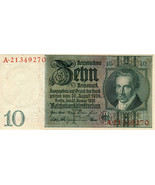 Germany P180, 10 Reichsmark 1929 UNCIRCULATED, consecutive numbers - $16.98 CAD