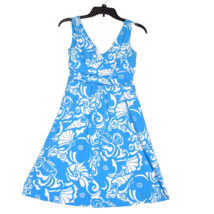 Lilly Pulitzer Women&#39;s Blue White Dress Size XS V Neck Sleeveless - £18.89 GBP