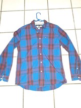 Men&#39;s Tommy Hilfiger shirt Classic Fit Size M button up  blues/reds - £10.27 GBP