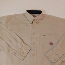 Bugle Boy Company Button-Down Collar Men's Tan/Beige Cotton Shirt Long Sleeve L image 7