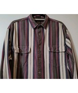 Vintage Eddie Bauer Mens Shirt XL Striped 90s Elkhorn Twill Outdoor Western - $368.28 MXN