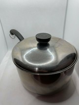 Vintage Farberware 3 QT Sauce Pan Pot Stainless Steel Aluminum Clad with Lid USA - £22.56 GBP