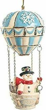 Lenox Snowman Hot Air Balloon Figurine Ornament 2019 Annual Frosty Christmas NEW - £48.91 GBP