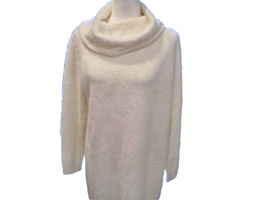 Lou &amp; Grey For Loft Lady&#39;s Sweater Dress M White Turtle Neck Long Sleeve - £19.55 GBP