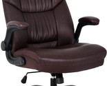 Brown Ergonomic Office Chair Pu Leather Desk Chair High Back Computer Ch... - £118.80 GBP