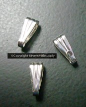 3 LARGE Sterling silver pendant bails snap on 10x4x3mm SSC017 - £11.63 GBP