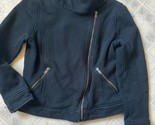 Gap Moto Jacket Cotton Heavy Black Zippers Size medium Snap Collar - $27.69