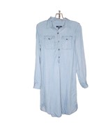 Chaps Denim Light Wash Long Sleeve Denim Jean Shirt Dress Size Small/P/Ch - $41.01 CAD