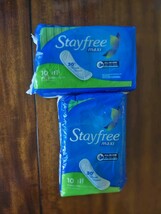Stayfree Maxi Pads for Women Super Long 10 Count Each Lot Of 2 - $557.12 MXN