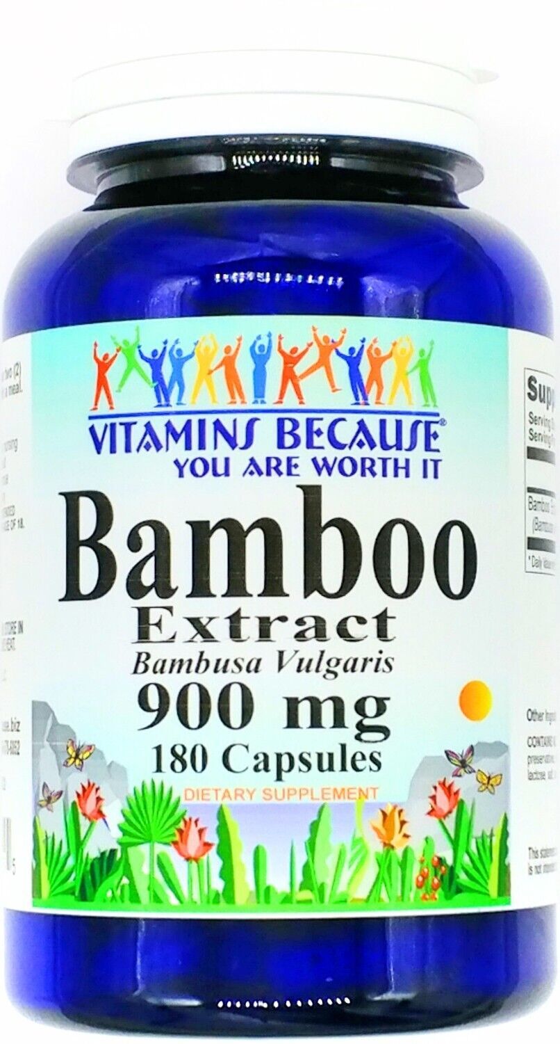 900mg Bamboo 180 Capsules Bambusa Vulgaris