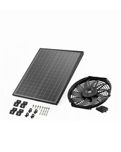 VEVOR 12" Solar Gable Fan 1300 CFM Thermostat 1850 ft² Garage Roof Black - $90.90