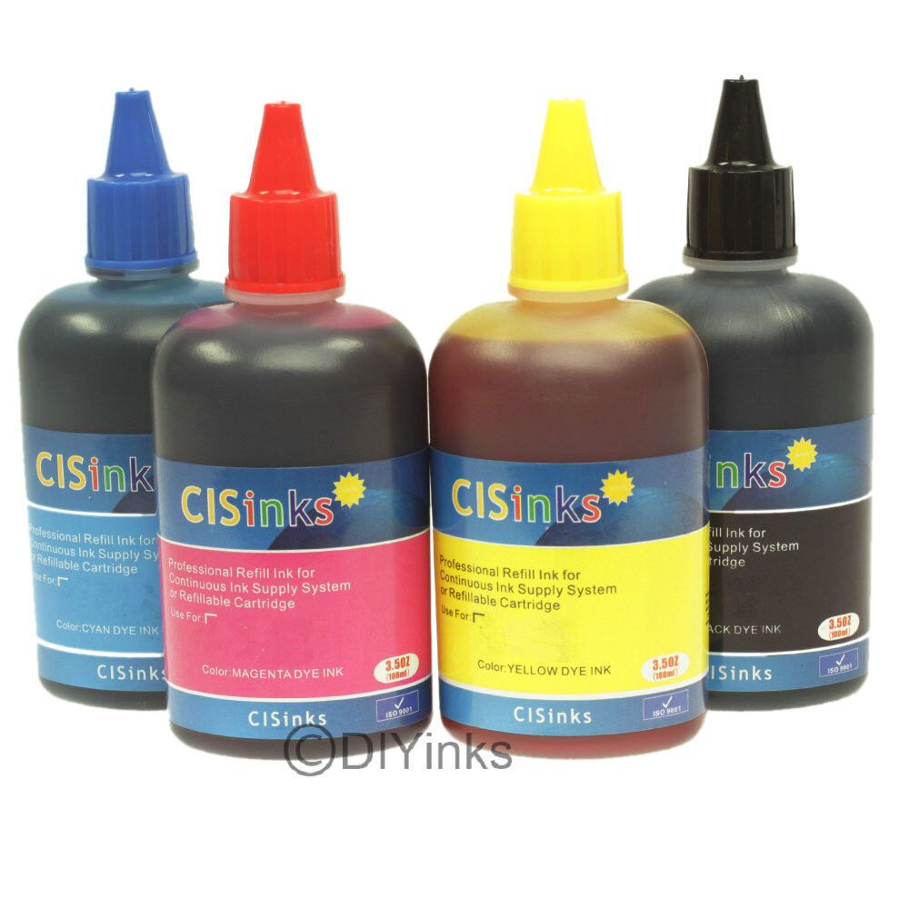 4 Pack Refill INK SET alternative for Workforce 545 850 645 7010 7520 CISS