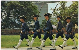 Postcard Parading Regiment Guard Barracks Square St Helen&#39;s Isle Montreal Quebec - $2.96