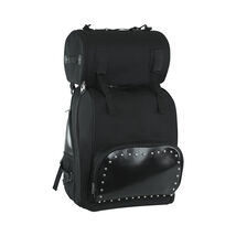 Vance Black Studded Large Deluxe Motorcycle Luggage Travel Touring Sissy... - €119,61 EUR