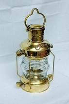 Nautical 14&quot; Antique brass anchor oil lamp maritime replica decor Christmas gift - £73.69 GBP