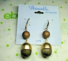 Periwinkle By Barlow Drop Earrings Gold Tone Gold Ball With French Wire Backs - £8.44 GBP