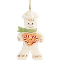 Lenox 2014 Gingerbread Man Ornament Annual Christmas Peppermint Love Baker NEW - £27.33 GBP