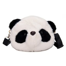 Shoulder Bag Cartoon Panda Cross Body Messenger Lipstick Bag Plush Handbag Gift  - £54.72 GBP