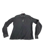 Calvin Klein Sweater Men XL Dark Gray Waffle Knit Thermal 1/4 Zip Pullov... - $523.74 MXN