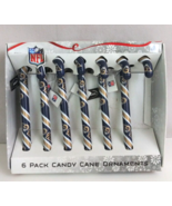 New Forever Collectibles NFL St Louis Rams 6 Pack Candy Cane Ornaments - £9.10 GBP