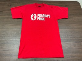 VTG 1980&#39;s Pilgrim&#39;s Pride Red Short-Sleeve T-Shirt - Screen Stars - Medium - £11.78 GBP