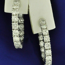 2Ct Simulé Diamant In-Outside Huggie / Boucle D&#39;Oreilles 14K Plaqué or Blanc 925 - £74.68 GBP