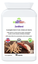 ZenBlend-Aswagandha Adaptogenic Adrenal Formula-herbs-B Complex-90 Vegan Capsule - £15.02 GBP
