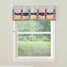 Nautical Lighthouses, Sailboats, Sky Tapestry Window Valance,54&quot; x 15&quot;-NEW - £17.35 GBP