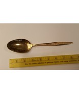 Serving Spoon Vtg Carlyle Silver Golden Bouquet Gold Electroplate Used - £5.52 GBP