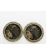 Vintage pair kitschy tin litho Florida ashtrays - $16.41 CAD