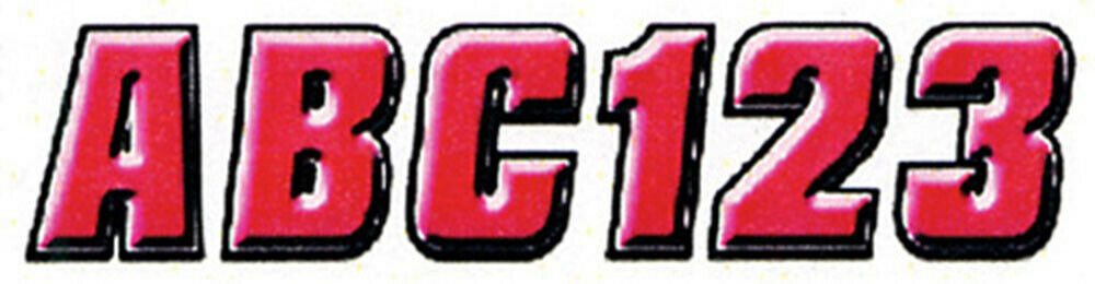 Hardline REBLK500 2&quot; Letter &amp; Number Kit - Red/Black - $20.53