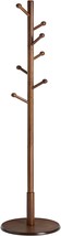 Vasagle Free Standing Coat Rack With 7 Rounded Hooks, Dark Walnut, Purses. - £35.14 GBP