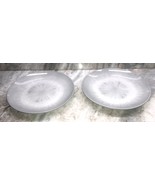 Set Of 2 Royal Norfolk 8” Salad/Appetizer/Snack White/Gray Striped Plate... - $44.65 CAD