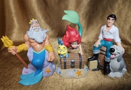 VTG 90s Disney Little Mermaid Lot of 3 PVC Figurines Ariel Eric and King Triton - £18.59 GBP