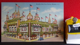 STD Vintage The World&#39;s Only Corn Palace Mitchell South Dakota Unposted Linen - £3.02 GBP
