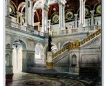 Main Stairway Congressional Library Washington DC UNP DB Postcard T16 - $2.92