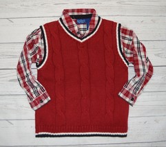 LOT Boys 4T CHILDRENS PLACE Sweater Vest LEGENDS Button Plaid Dress Shir... - $11.99
