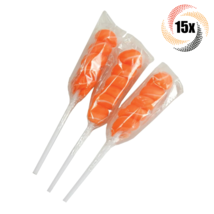 15x Pops Albert&#39;s Color Splash Orange Flavor Twist Pops Candy | .42oz - £9.13 GBP