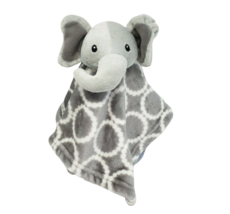 Hb Baby Elephant Grey &amp; White Circle Security Blanket Stuffed Animal Plush Soft - £41.91 GBP