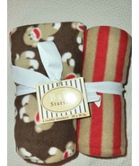 NEW BABY STARTERS Pack of 2 BLANKET SOCK MONKEY PLUSH SECURITY LOVEY Bro... - $31.62 CAD